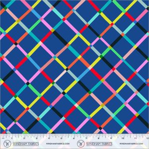 Windham Fabrics Annabel Wrigley Happy Place Crossing Majorelle Blue