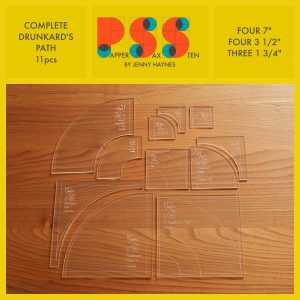 Papper, Sax, Sten Complete Drunkard's Path Acrylic Templates