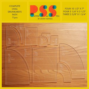 Papper, Sax, Sten Complete Oval Drunkard’s Path Acrylic Templates