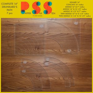 Papper, Sax, Sten Complete 14" Drunkards Path Acrylic Templates