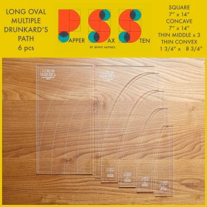 Papper, Sax, Sten Long Oval Multiple Drunkard's Path Acrylic Templates