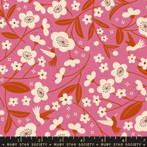 Ruby Star Society Rashida Coleman-Hale Persimmon Blossoms Hibiscus