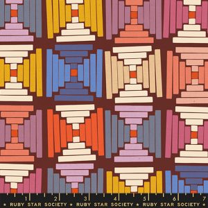Ruby Star Society Rashida Coleman-Hale Persimmon Courthouse Steps Canvas Cranberry