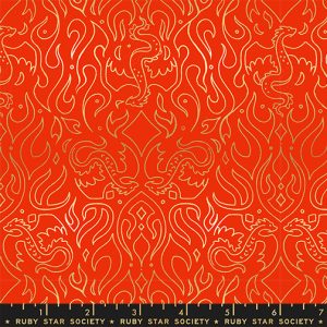 Ruby Star Society Sarah Watts FireGlow Scribe Metallic Poinsettia