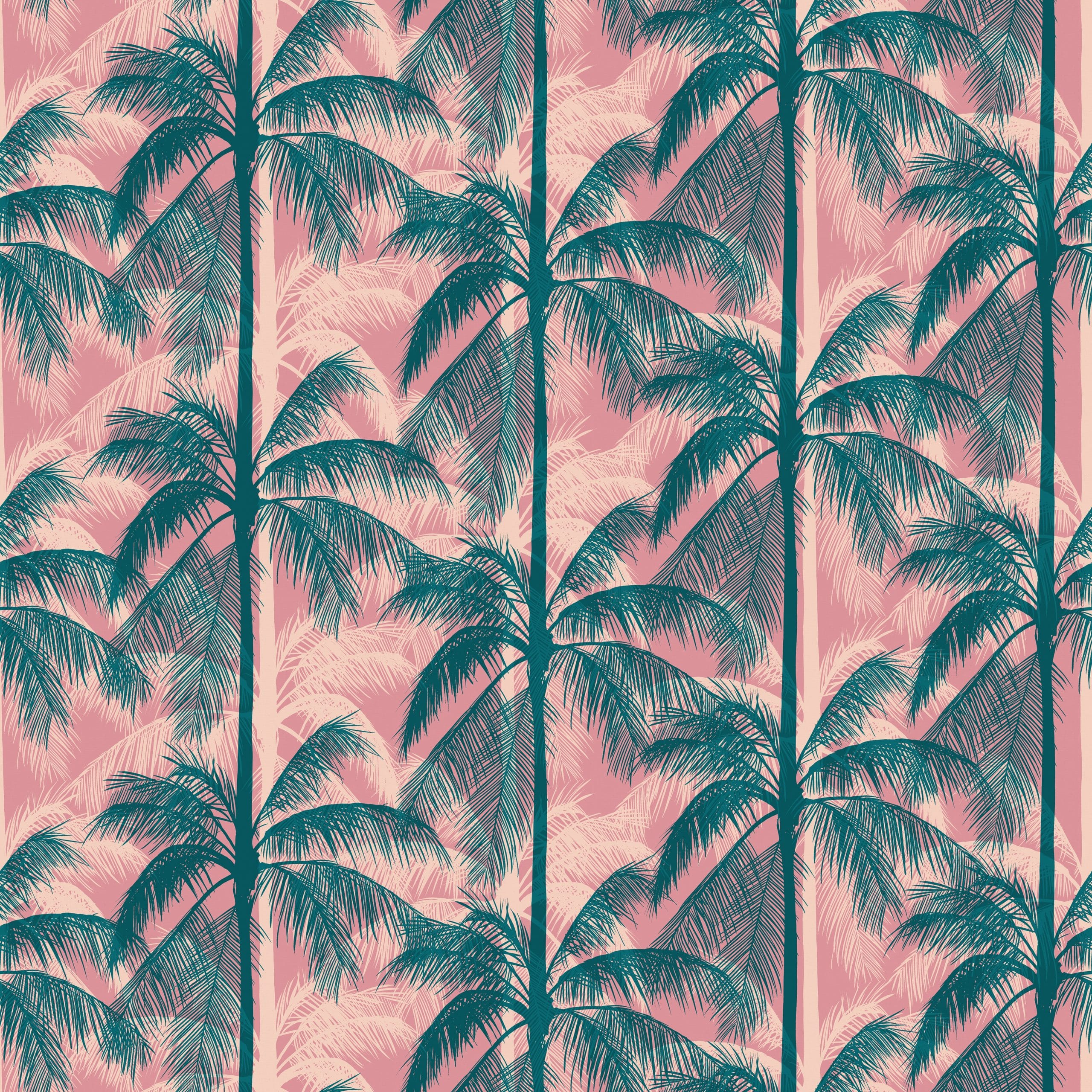 Ruby Star Society Collaborative Poolside Too Palms Canvas Plum - Image 2