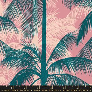 Ruby Star Society Collaborative Poolside Too Palms Canvas Plum