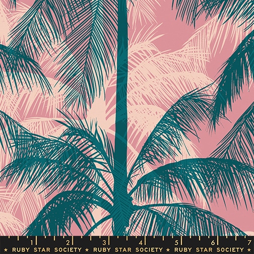Ruby Star Society Collaborative Poolside Too Palms Canvas Plum