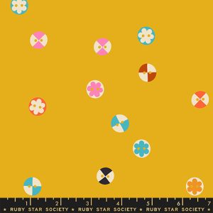 Ruby Star Society Collaborative 1-800-Notion Buttons Goldenrod