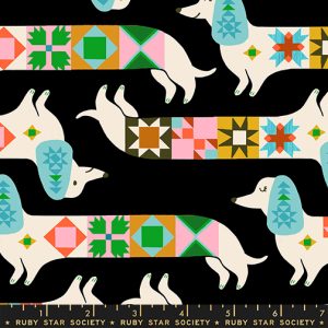 Ruby Star Society Collaborative 1-800-Notion Quilty Dog Soft Black
