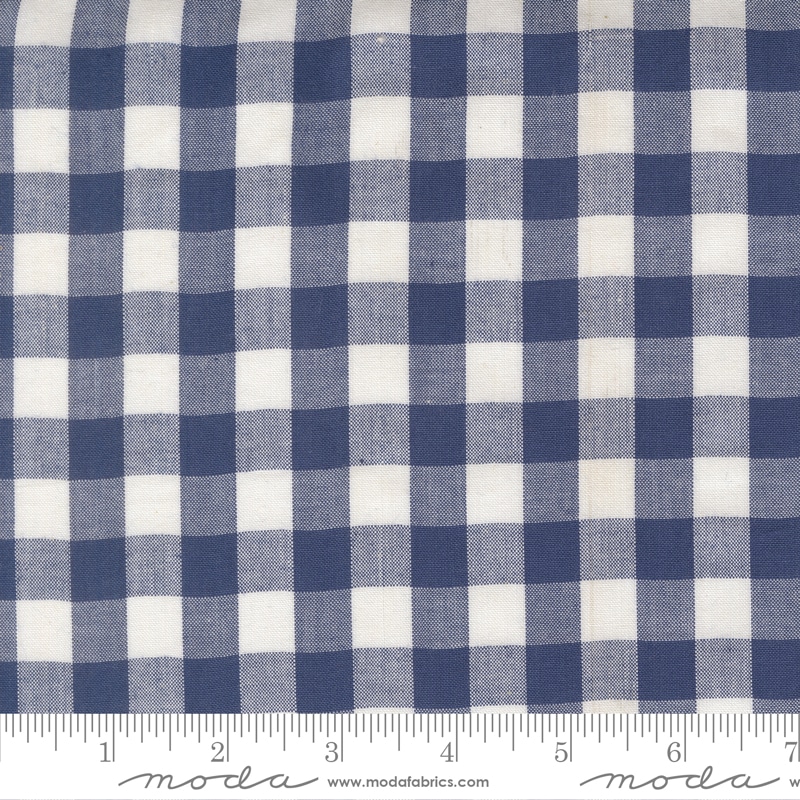 Moda Fabrics Janelle Kent Pieces to Treasure Summer Solstice Wovens 1/2" Gingham Nautical Blue