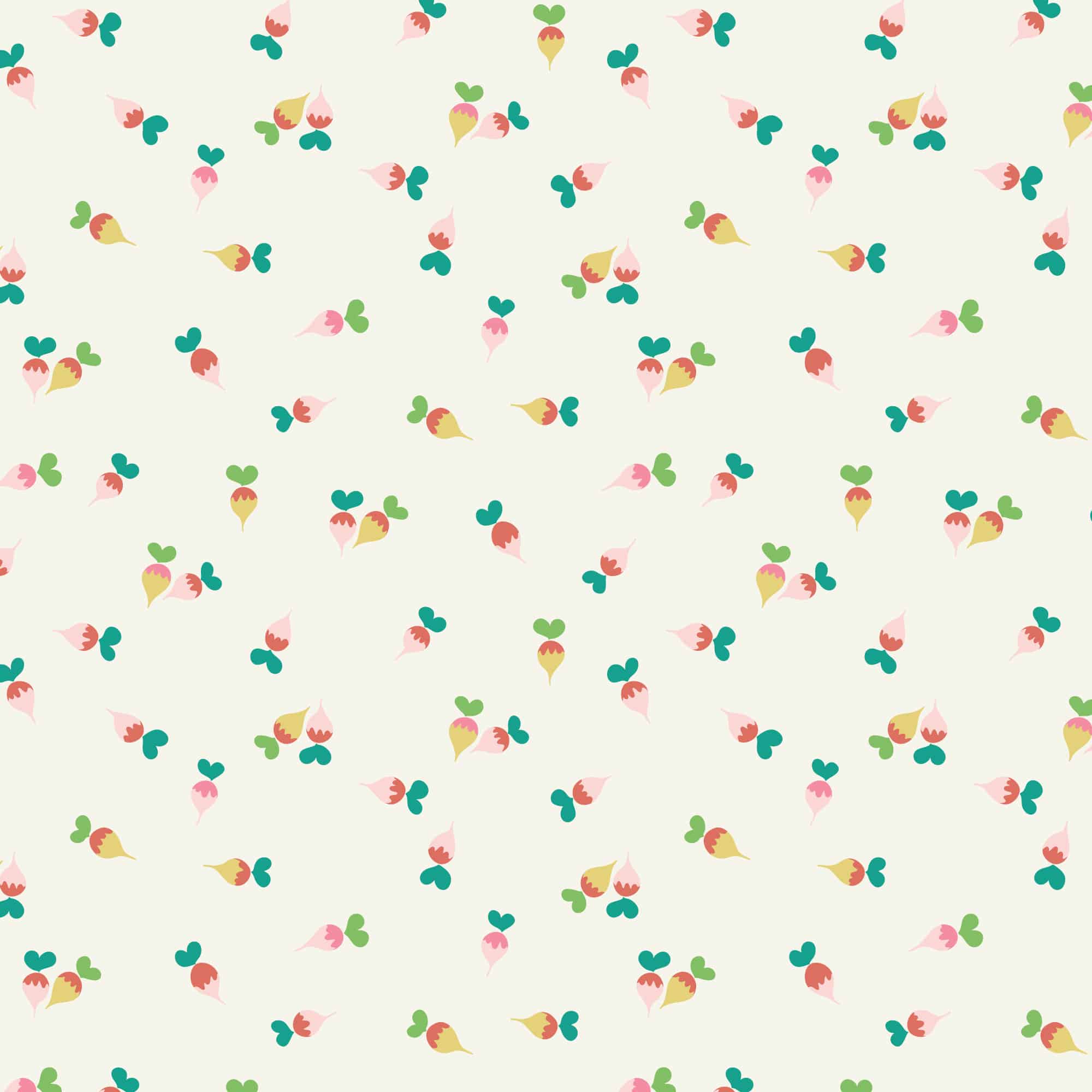 Cloud 9 Fabrics Kimberly Morgan Vine Ripened Radish Toss White