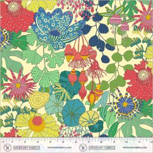 Windham Fabrics Sally Kelly Sunshine Peony Park Cream