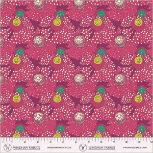Windham Fabrics Sally Kelly Sunshine Polka Flower Plum