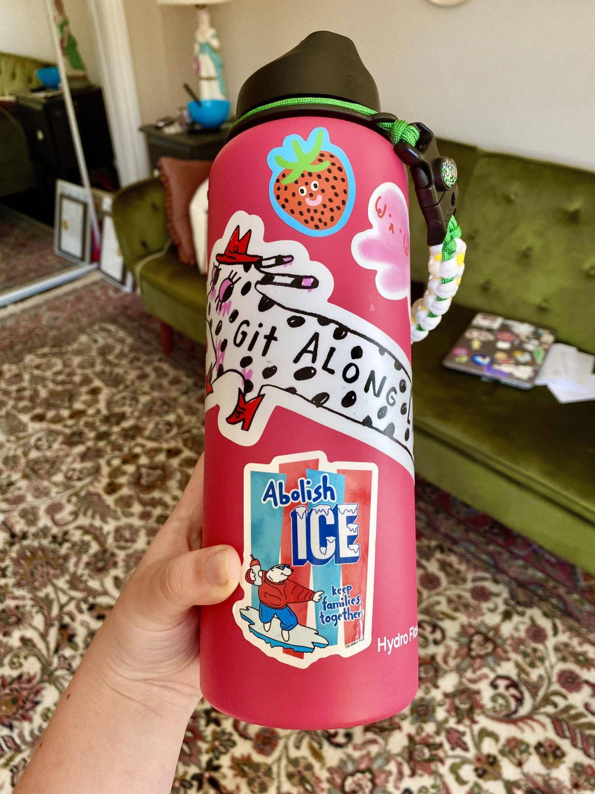 The Peach Fuzz Abolish ICE Sticker - Image 3