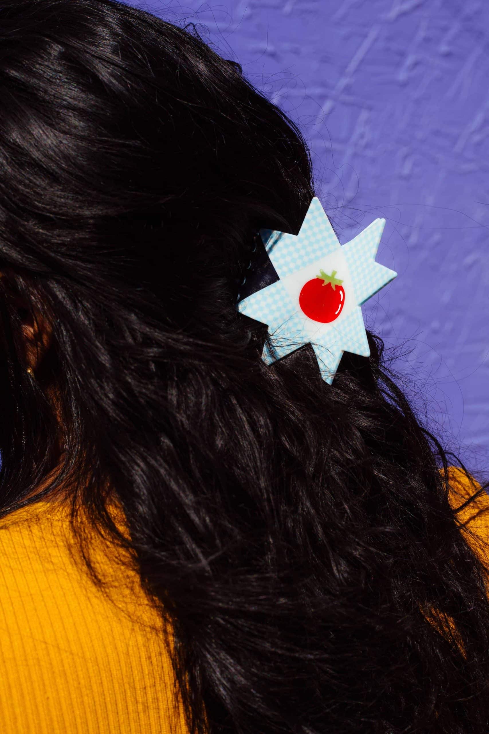 The Peach Fuzz Tomato Quilt Hair Claw TPF x Chaos Magic Studio - Image 2