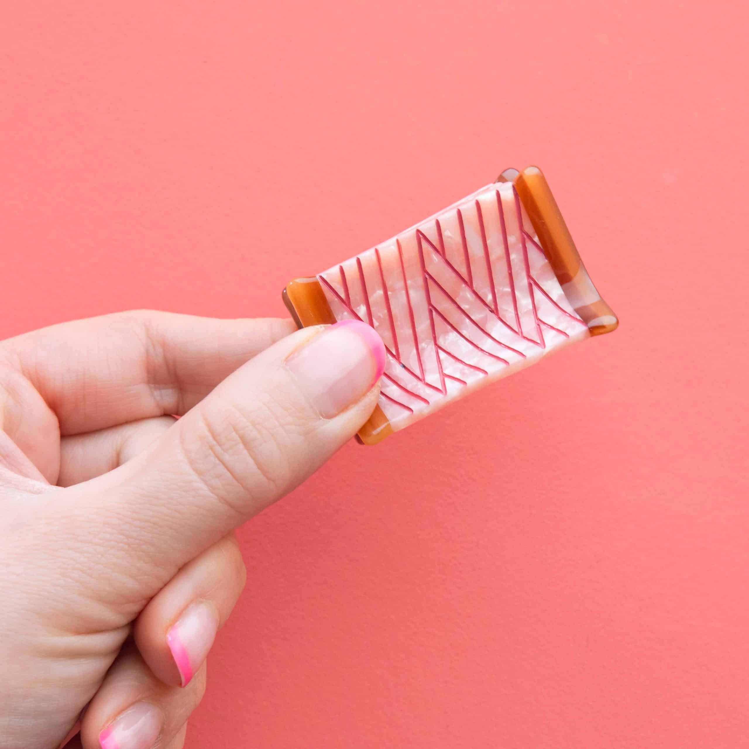 Sarah Hearts Thread Spool Mini Hair Claw Clip