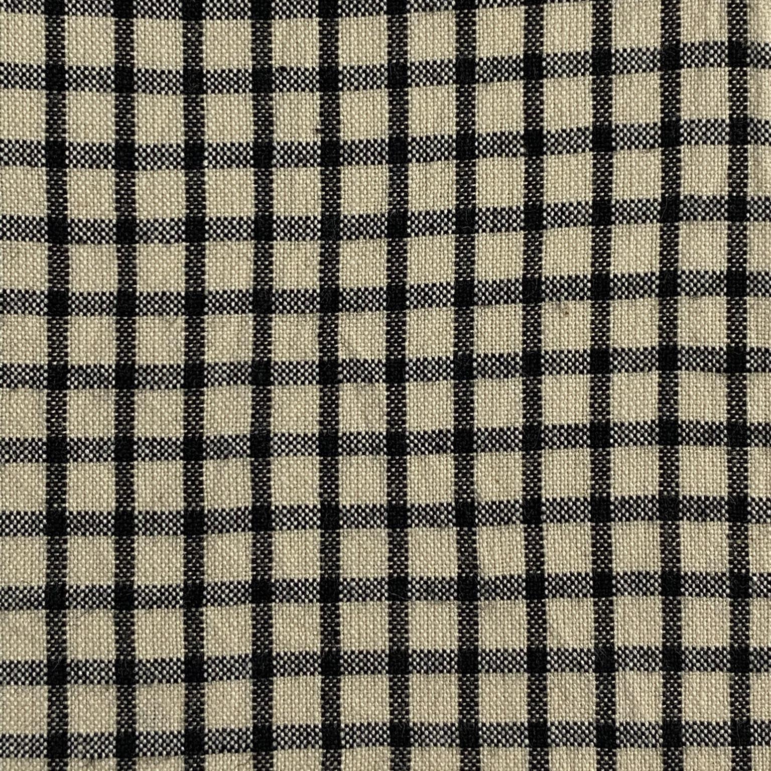 Diamond Textiles Americana Colonial 1/4" Gingham Cream Black