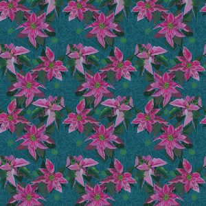 Anna Maria Textiles Cozy Christmas Wrapped Poinsettia Flourish