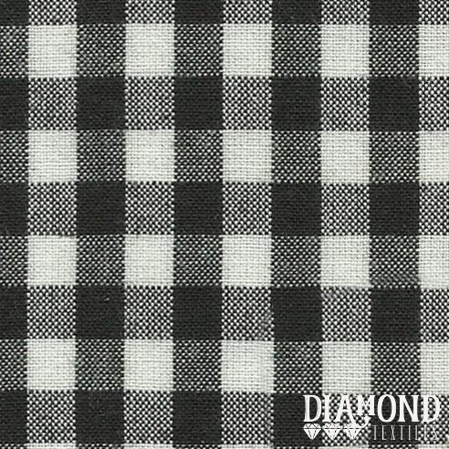 Diamond Textiles Picket Fence Gingham 1/4" Black