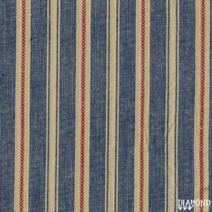 Diamond Textiles Americana Vintage Dobby Stripe Navy Red