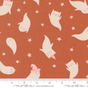 Moda Fabrics Elena Amo Purrs & Boos Ghost Spice