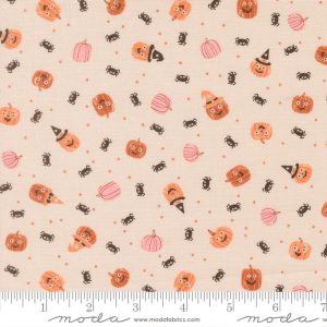 Moda Fabrics Elena Amo Purrs & Boos Friendly Pumpkin Moonbeam