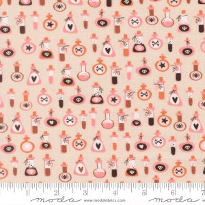 Moda Fabrics Elena Amo Purrs & Boos Friendly Poisons Moonbeam