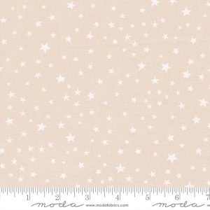 Moda Fabrics Elena Amo Purrs & Boos Stars Moonbeam White