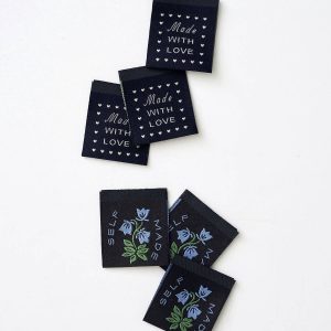 Matchy Matchy Self Made Botanical Blue Woven Garment Labels