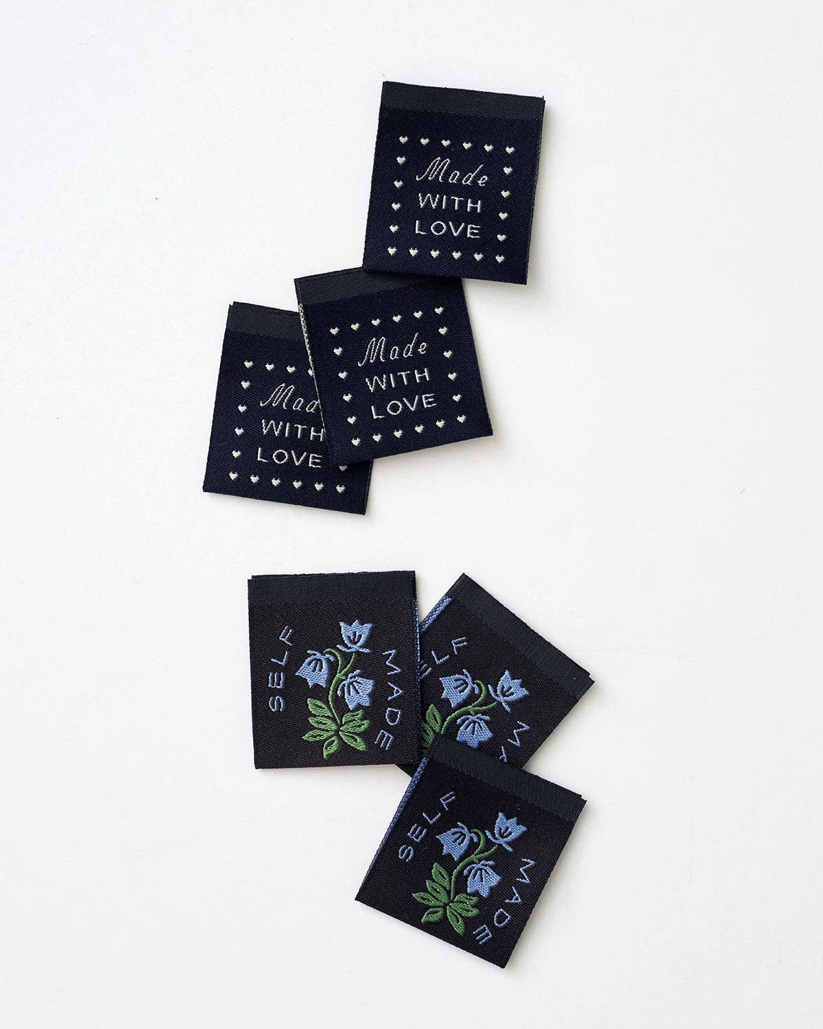 Matchy Matchy Self Made Botanical Blue Woven Garment Labels