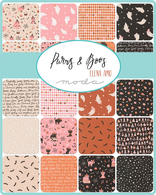 Moda Fabrics Elena Amo Purrs & Boos Bundle