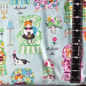 Yuwa Sobakasu Kids Animal Dolls on Chairs Aqua