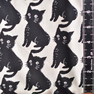 Sevenberry Wide-Eyed Cat Oxford Cotton Black