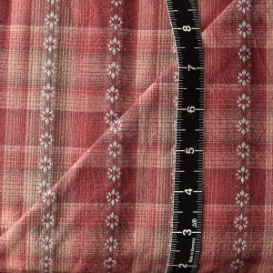 Daisy Stitch Yarn-Dyed Cotton Cranberry