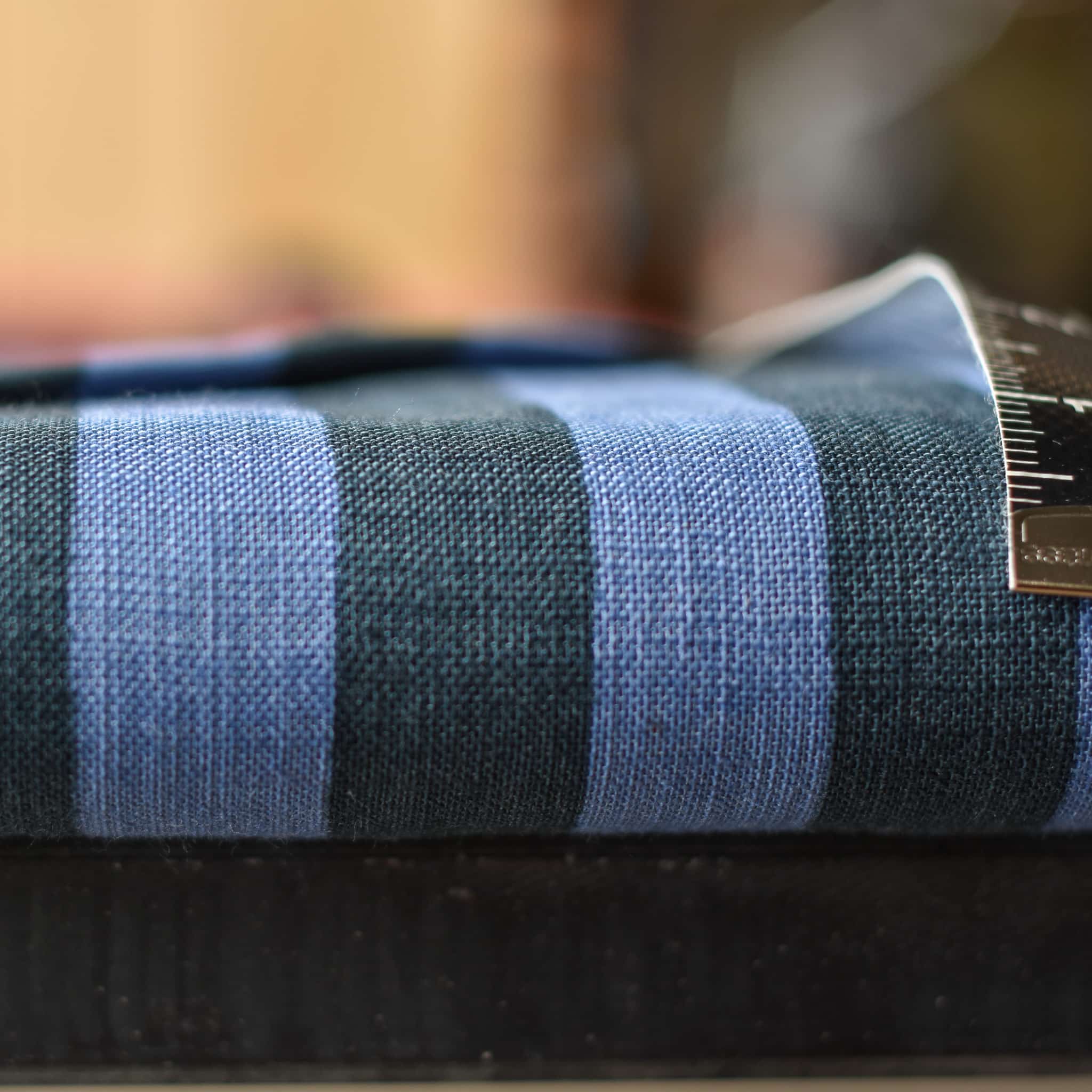 Sevenberry Cotton Slub Bold Stripe Navy Periwinkle - Image 2