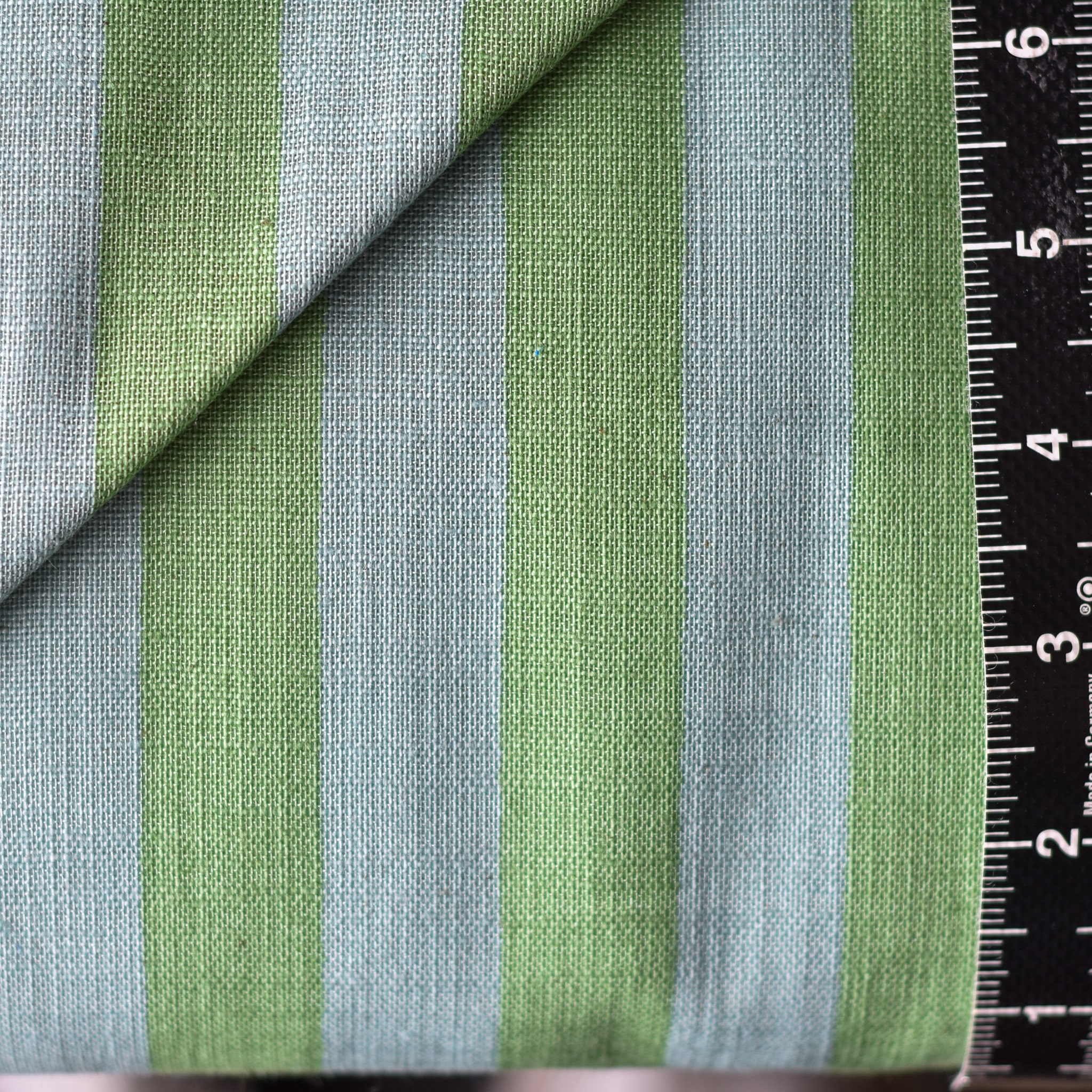 Sevenberry Cotton Slub Bold Stripe Green Sage