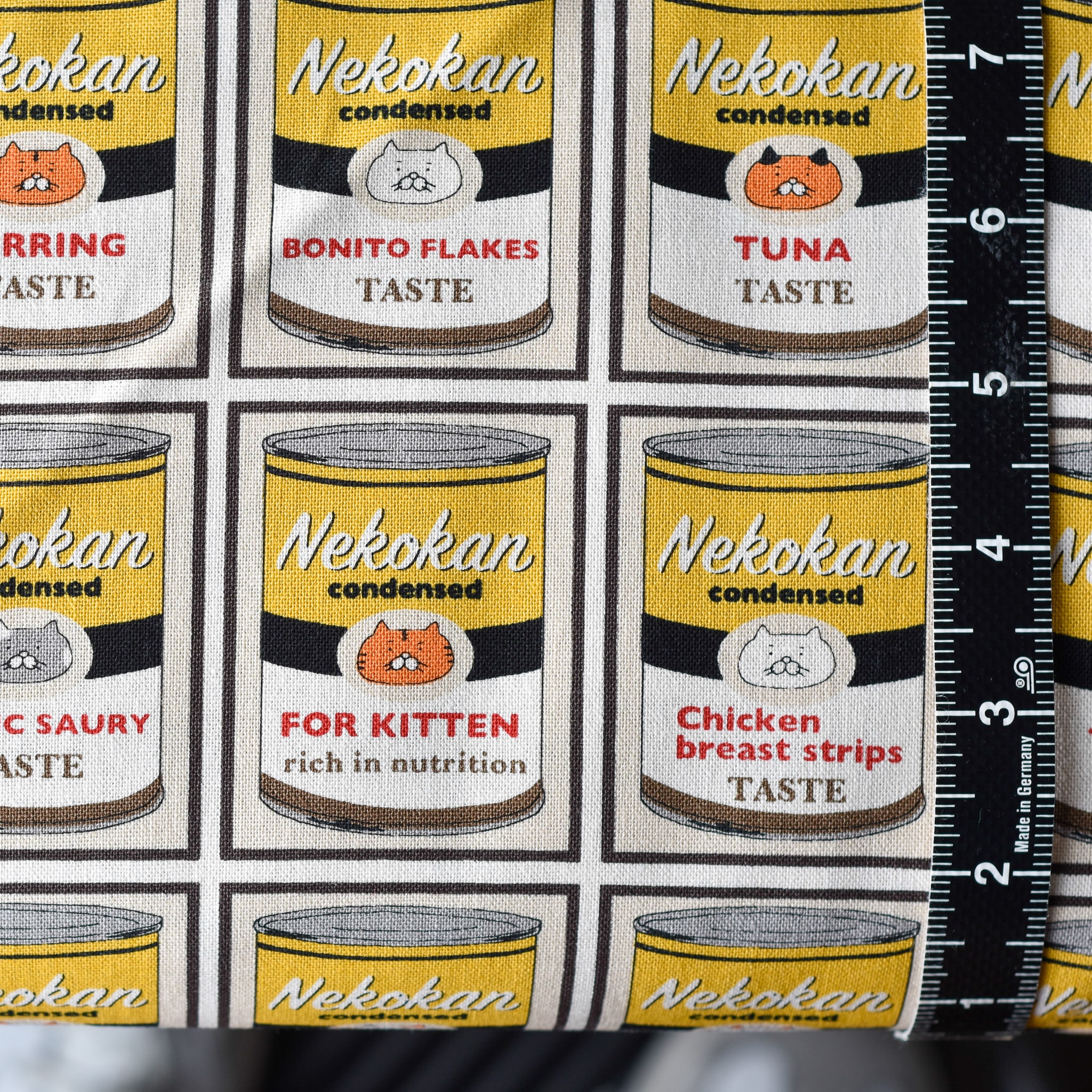 Kobayashi Nekokan Canned Cat Food Oxford Cotton Yellow