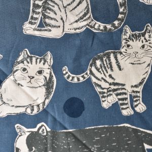 Kobayashi Big Cats Purr-fect Models Cotton Linen Slate