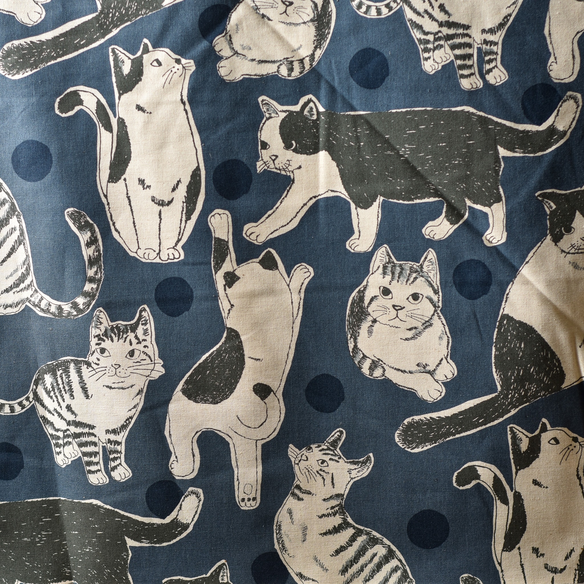 Kobayashi Big Cats Purr-fect Models Cotton Linen Slate - Image 4