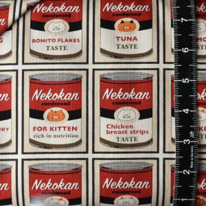 Kobayashi Nekokan Canned Cat Food Oxford Cotton Red