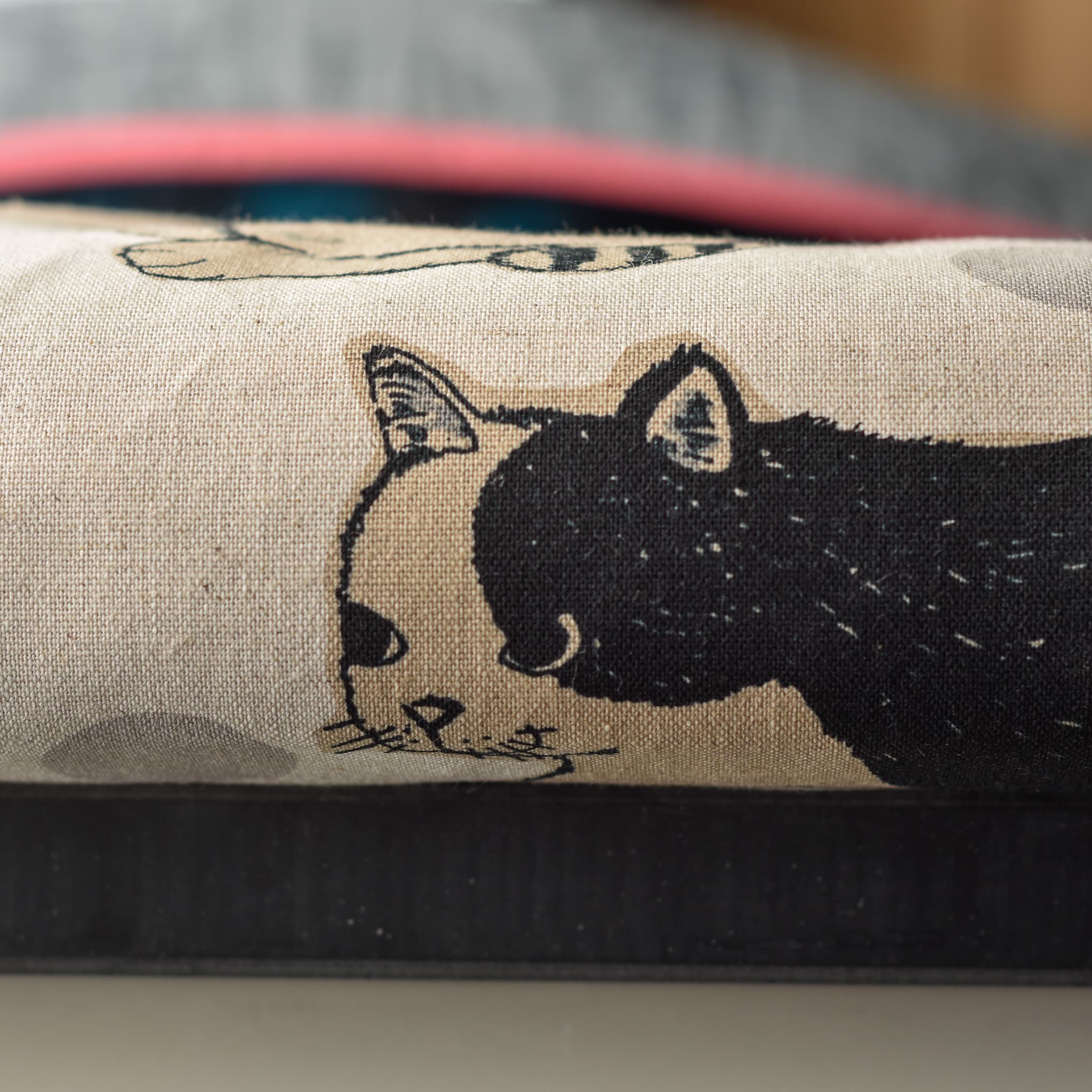 Kobayashi Big Cats Purr-fect Models Cotton Linen Natural - Image 2