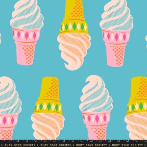 Ruby Star Society Melody Miller Sparkle Mart Wideback 108" Cake Cone Dark Turquoise