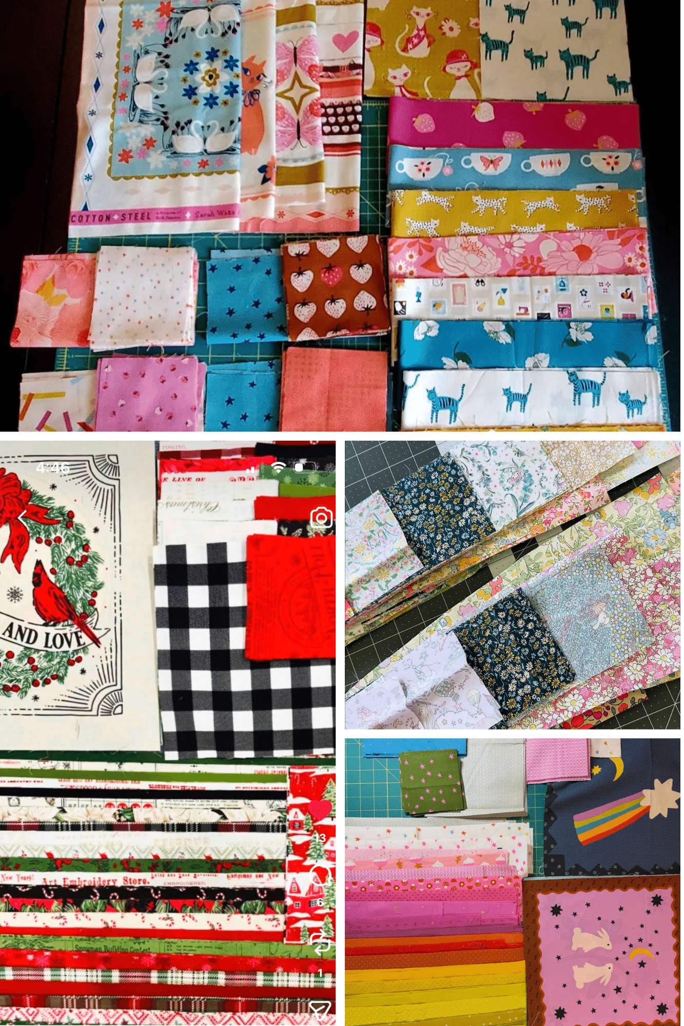 Butterdish Quilt Along Week 2 community cuts β #butterdishSAL