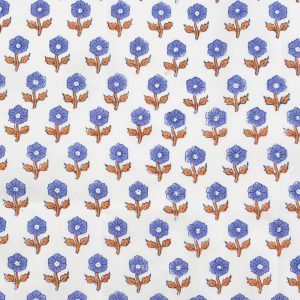 Fableism Indian Block Prints: Cottage Flowerling Violet