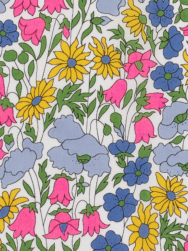 Liberty Fabrics Poppy and Daisy Tana Lawn® Cotton Multi Neon