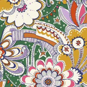 Liberty Fabrics Firework Garden Tana Lawn® Cotton Jade