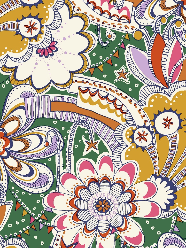 Liberty Fabrics Firework Garden Tana Lawn® Cotton Jade