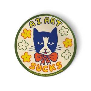 Badge Bomb Ai Art Sucks Cat Sticker