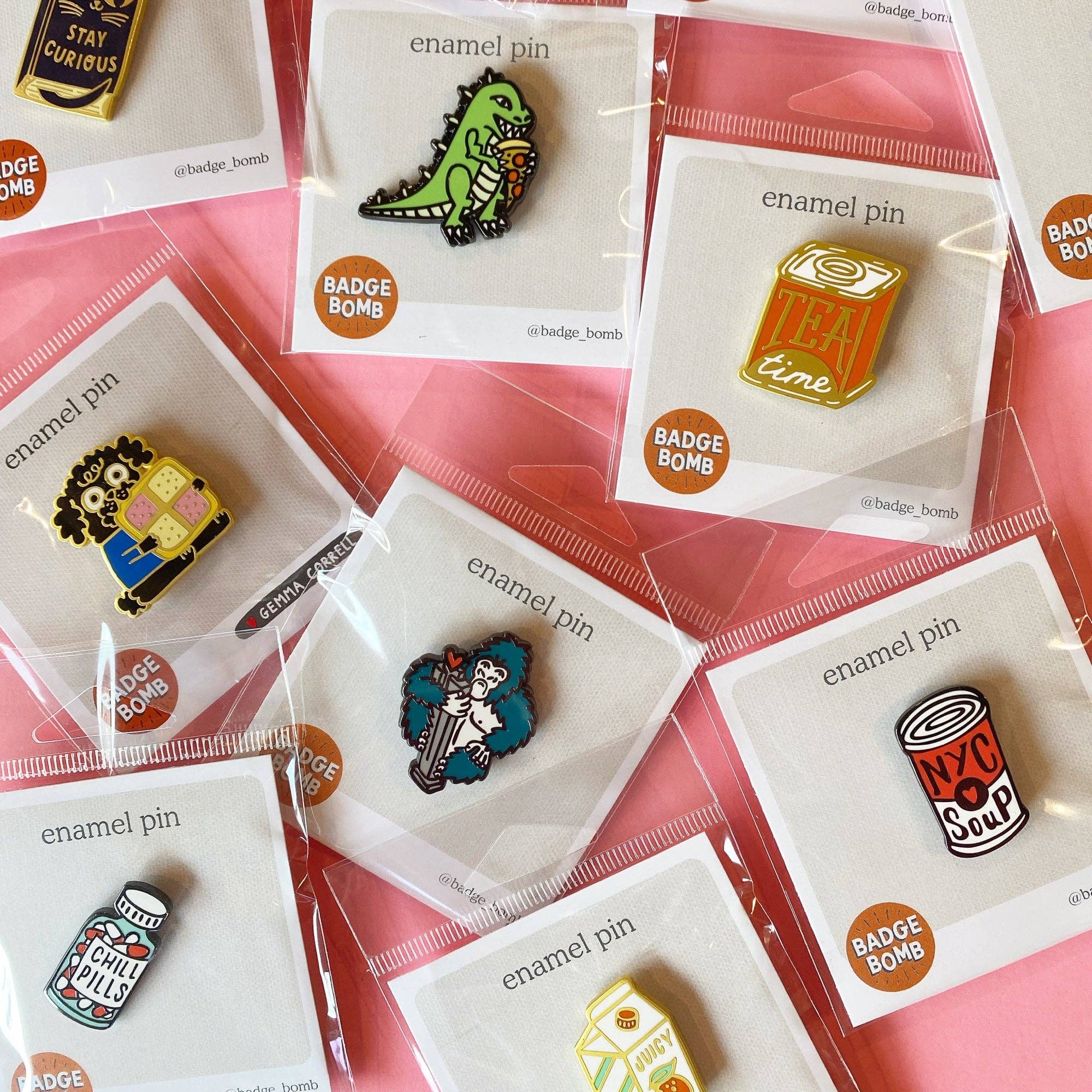 Badge Bomb Go Away Sweet Heart Enamel Pin - Image 2