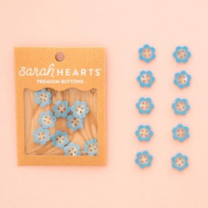 Blue Daisy Small 5/8" Buttons